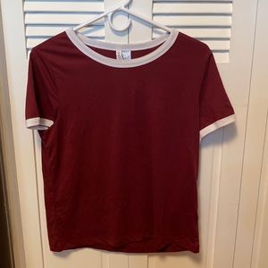 Burgundy H&M top